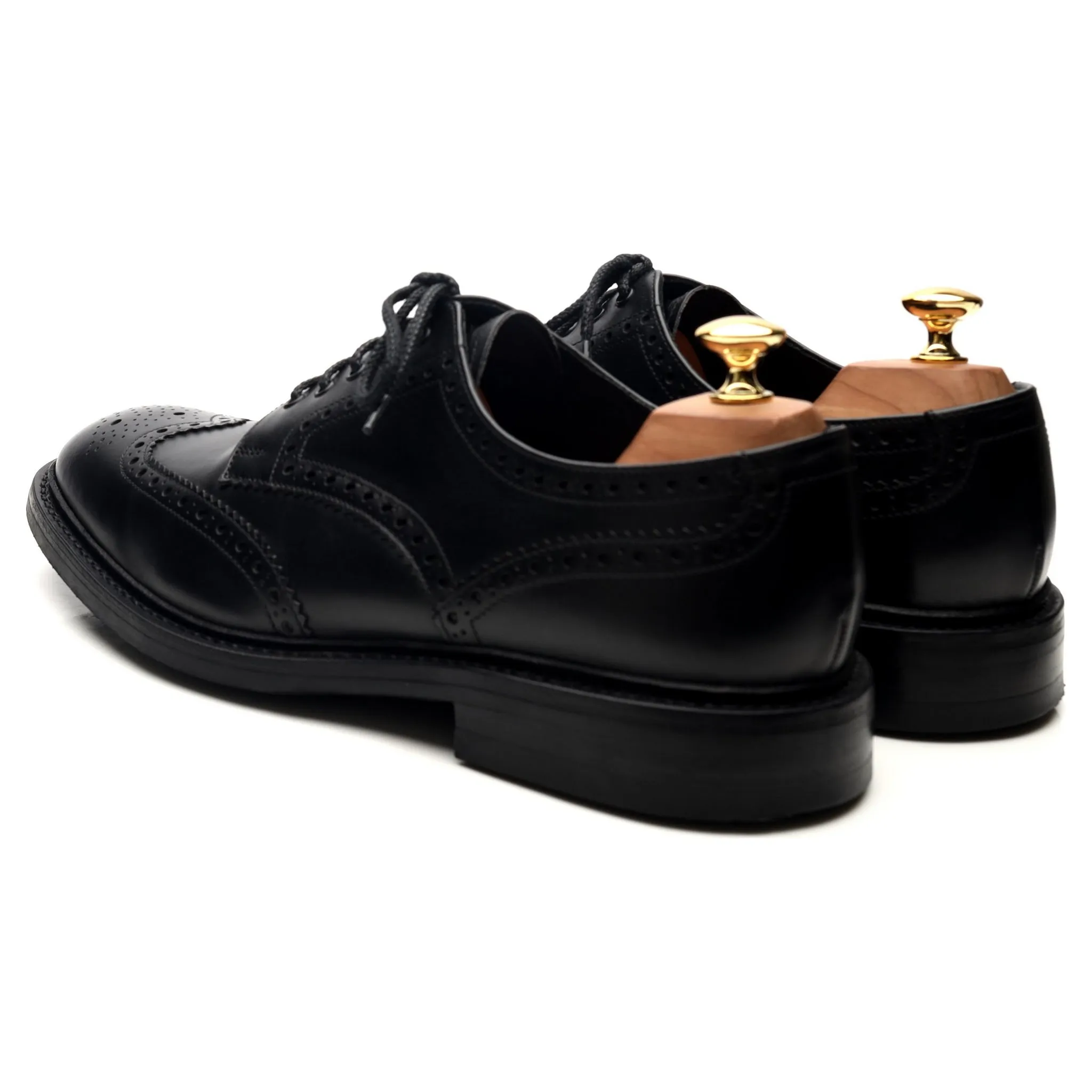 1880 'Chester' Black Leather Derby Brogues UK 10 F