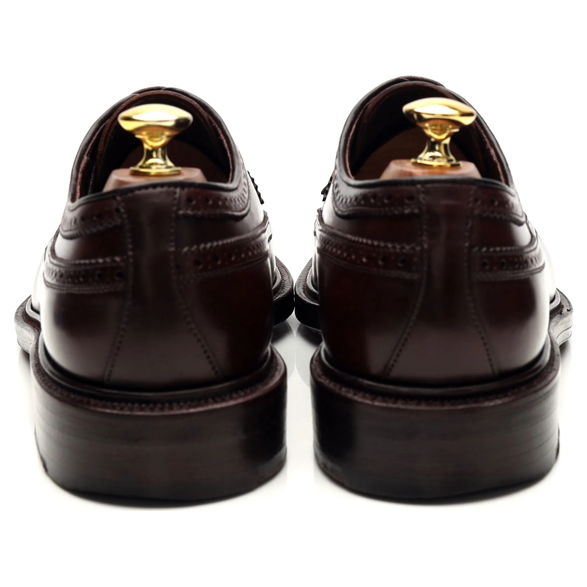 '532' Burgundy Cordovan Leather Derby Brogues UK 8 EE
