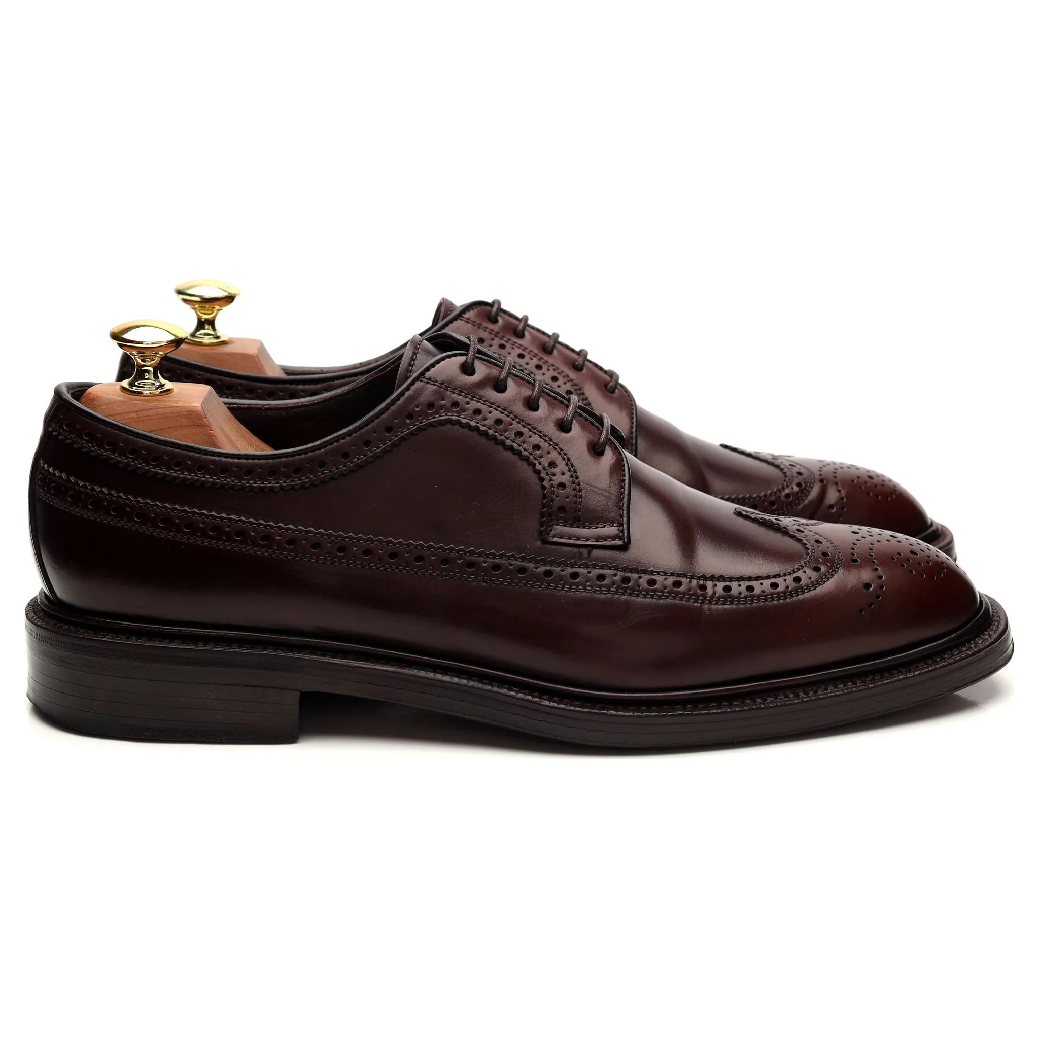 '532' Burgundy Cordovan Leather Derby Brogues UK 8 EE