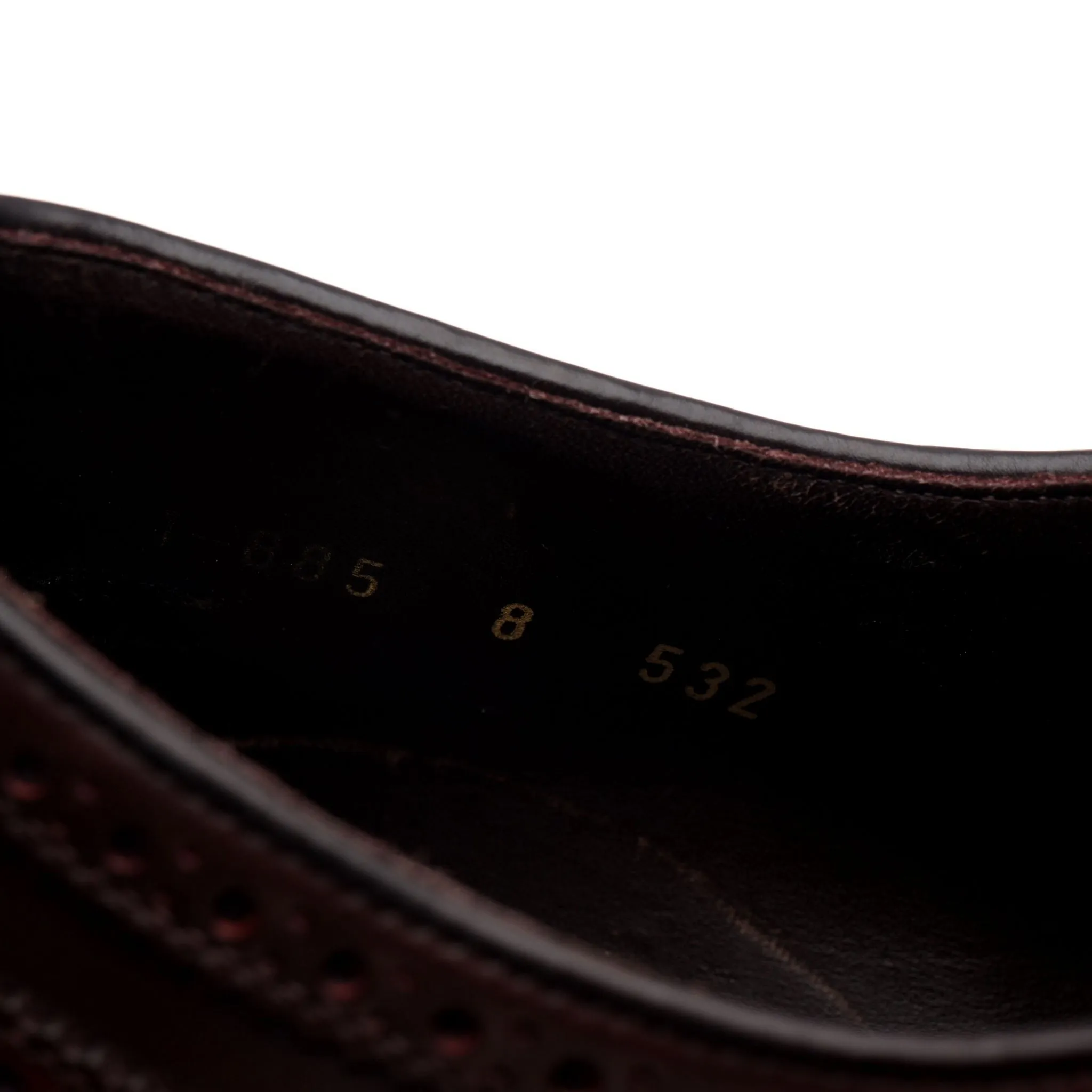 '532' Burgundy Cordovan Leather Derby Brogues UK 8 EE