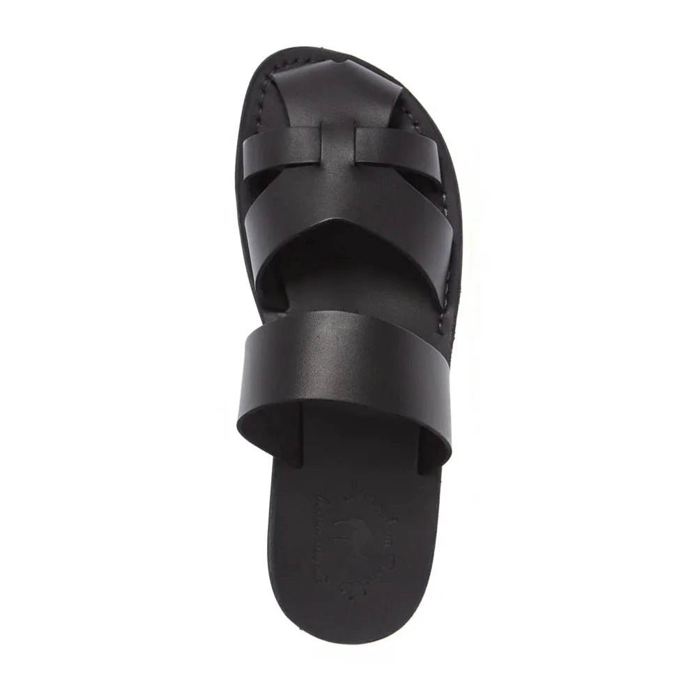 Adino - Leather Closed Toe Sandal | Black