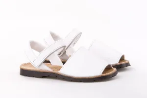 Angelitos - Unisex Children's White Leather Sandals IN-STOCK