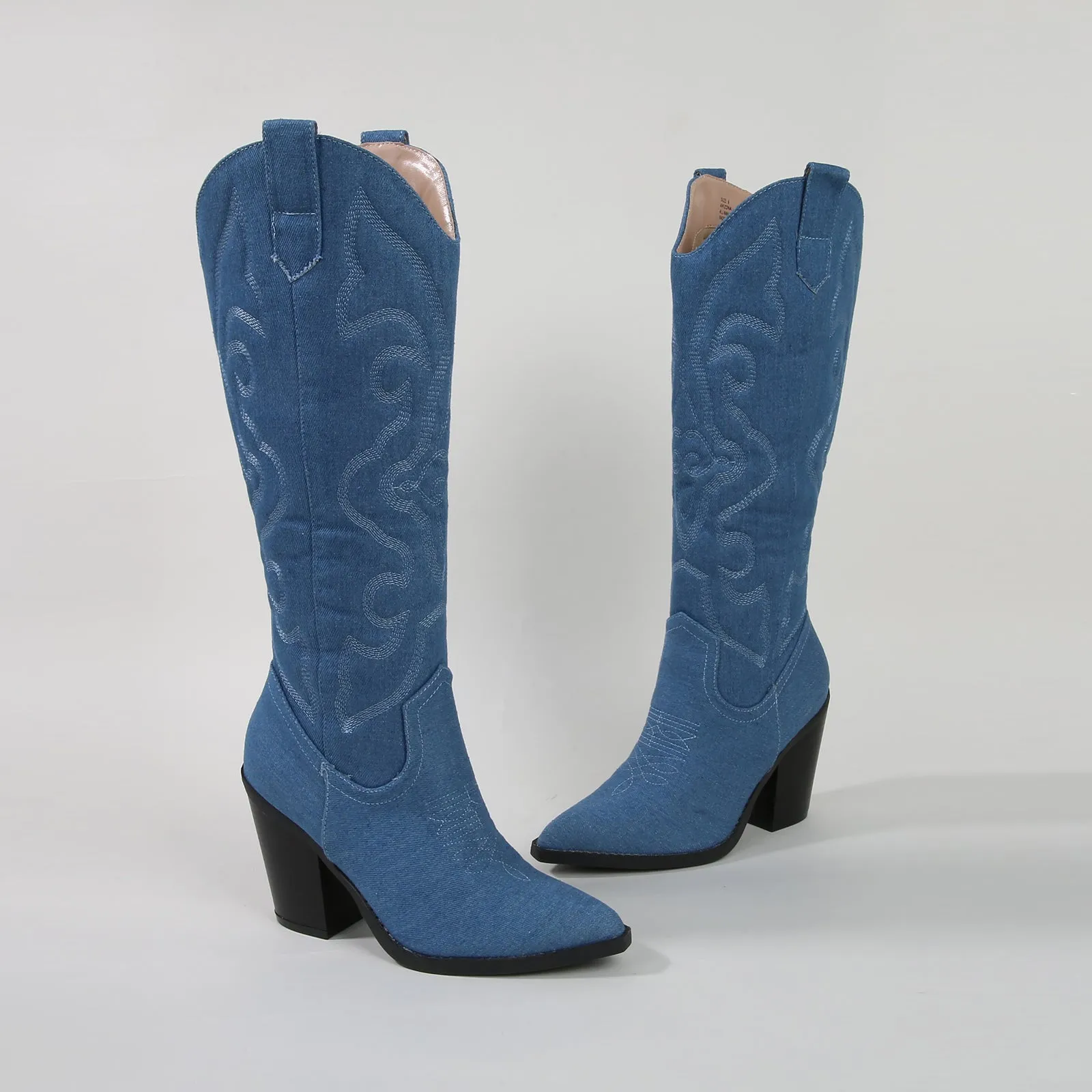 Arizona Faux Leather Cowboy Western Boots