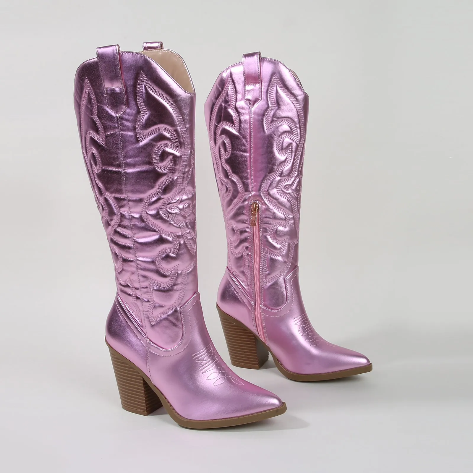 Arizona Faux Leather Cowboy Western Boots
