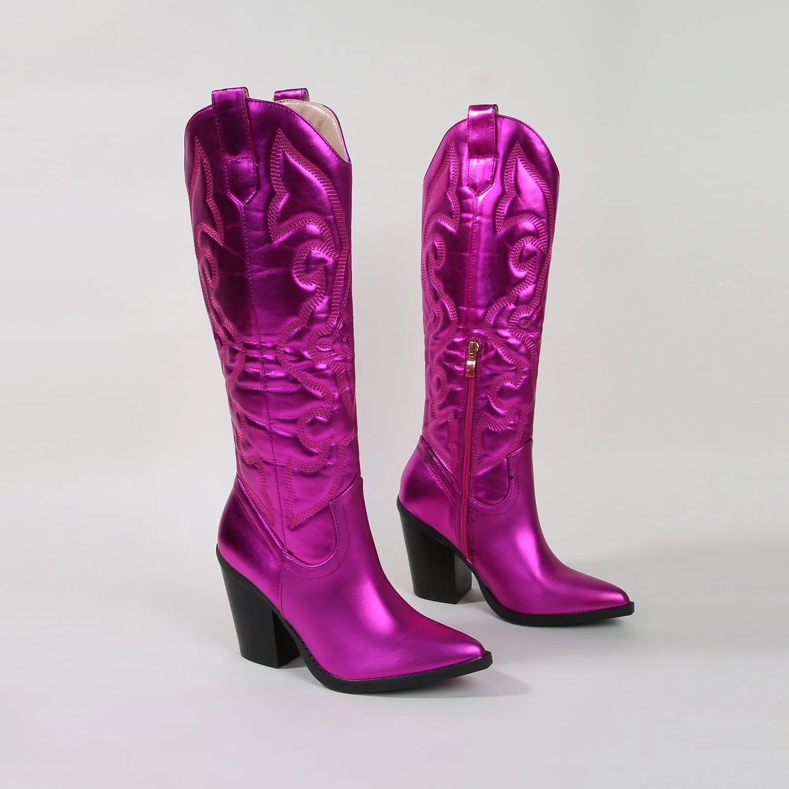 Arizona Faux Leather Cowboy Western Boots