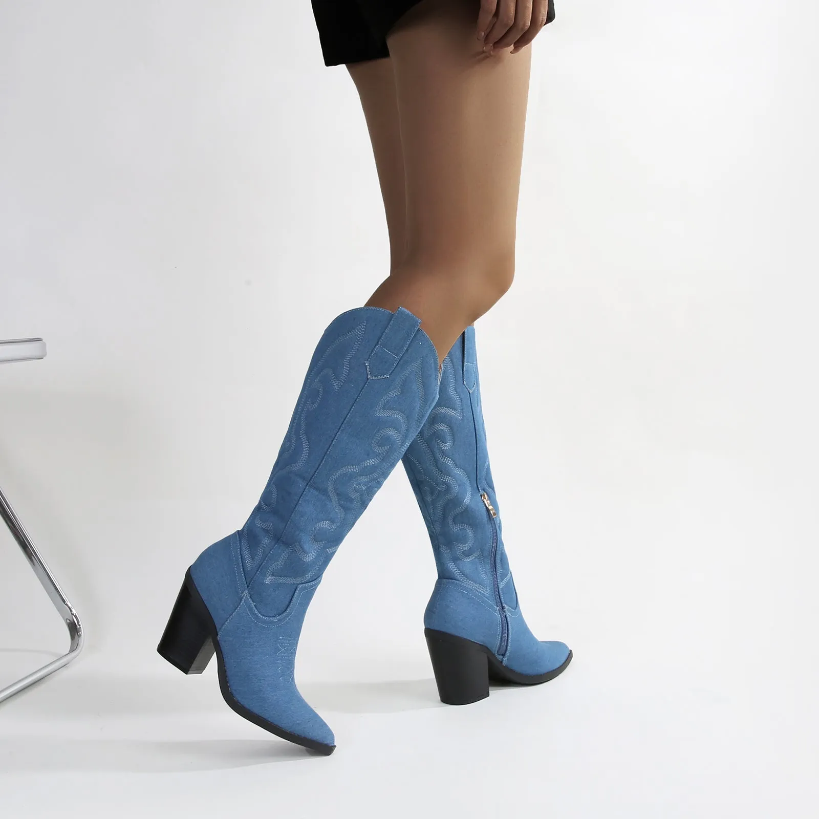 Arizona Faux Leather Cowboy Western Boots