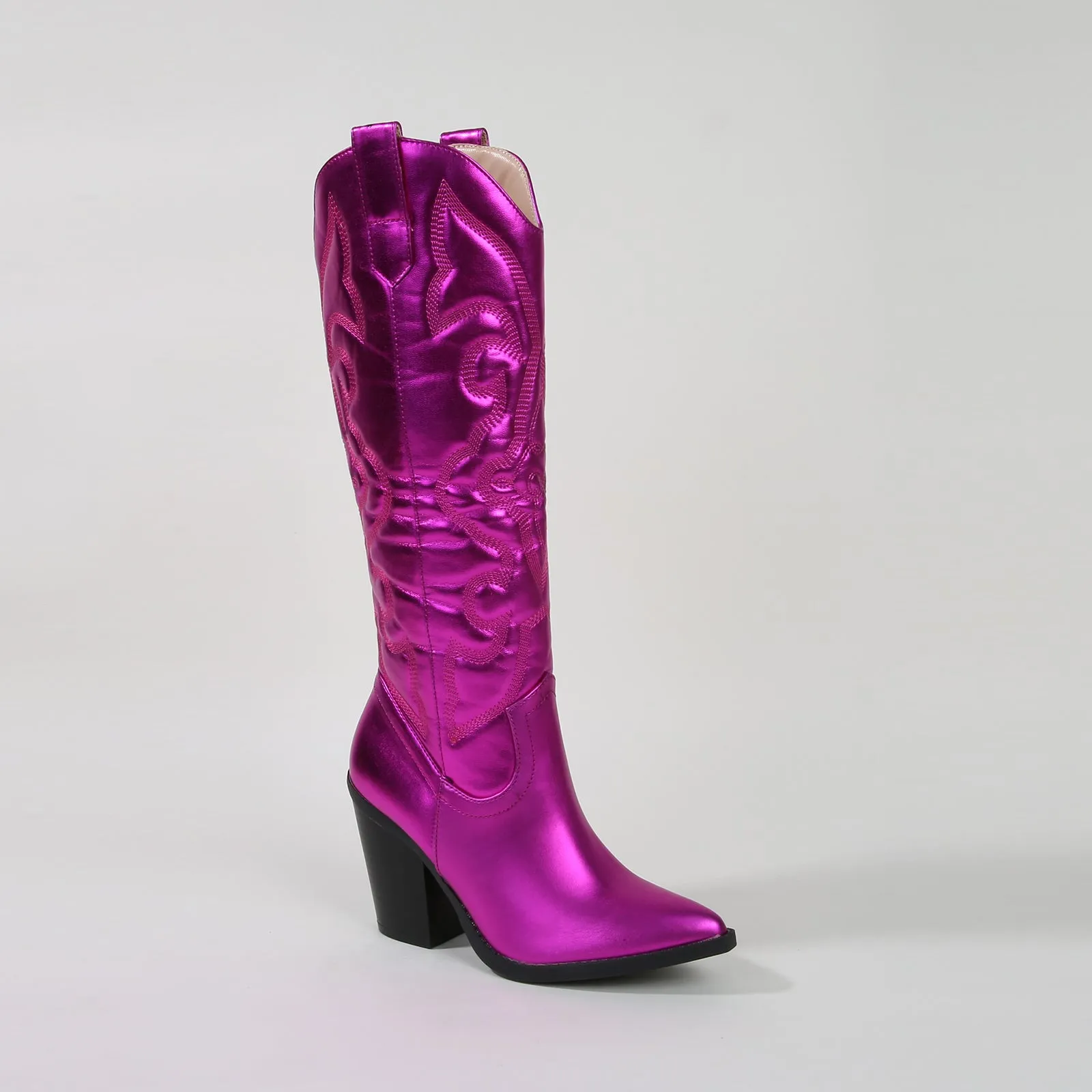 Arizona Faux Leather Cowboy Western Boots