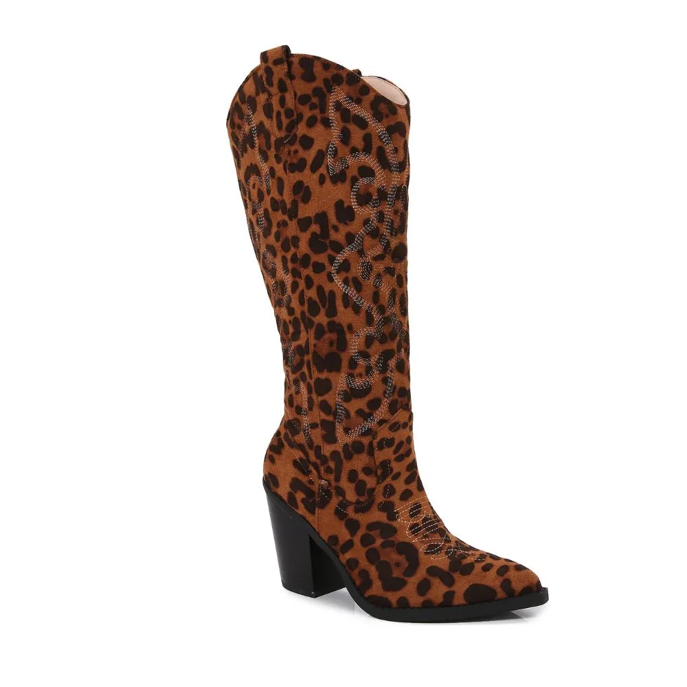 Arizona Faux Leather Cowboy Western Boots
