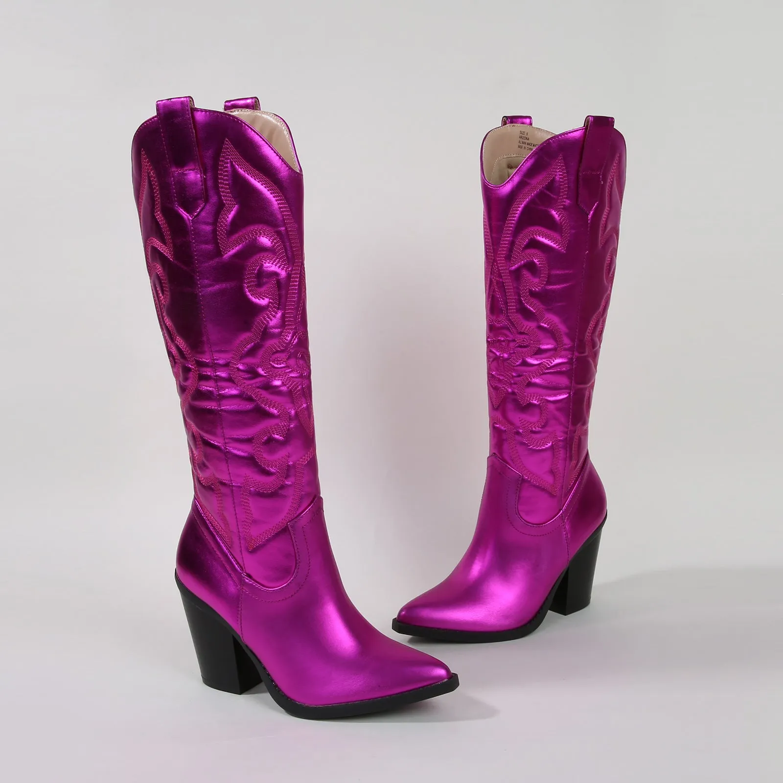 Arizona Faux Leather Cowboy Western Boots