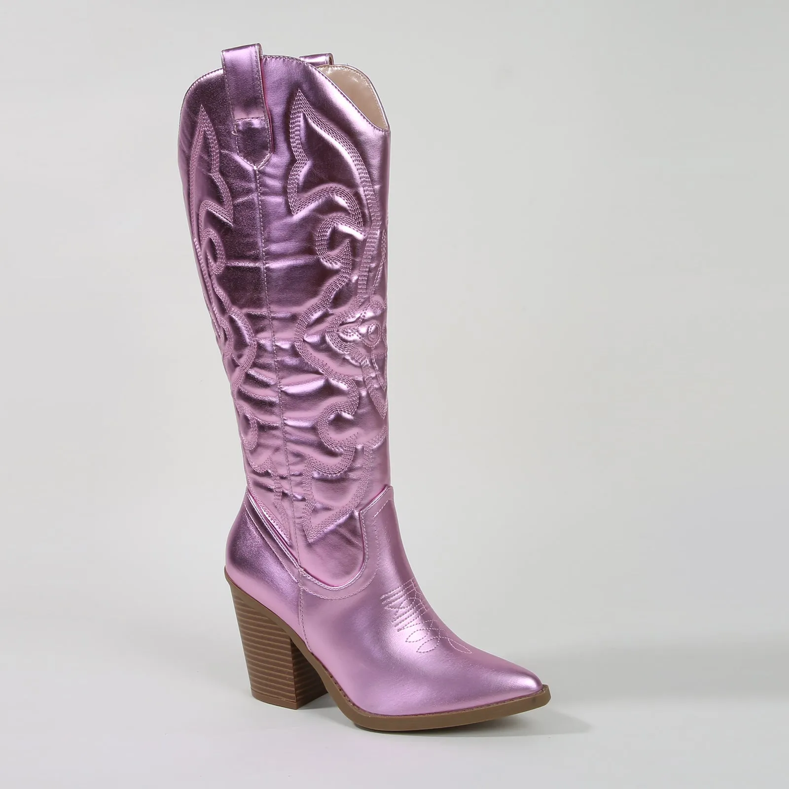 Arizona Faux Leather Cowboy Western Boots