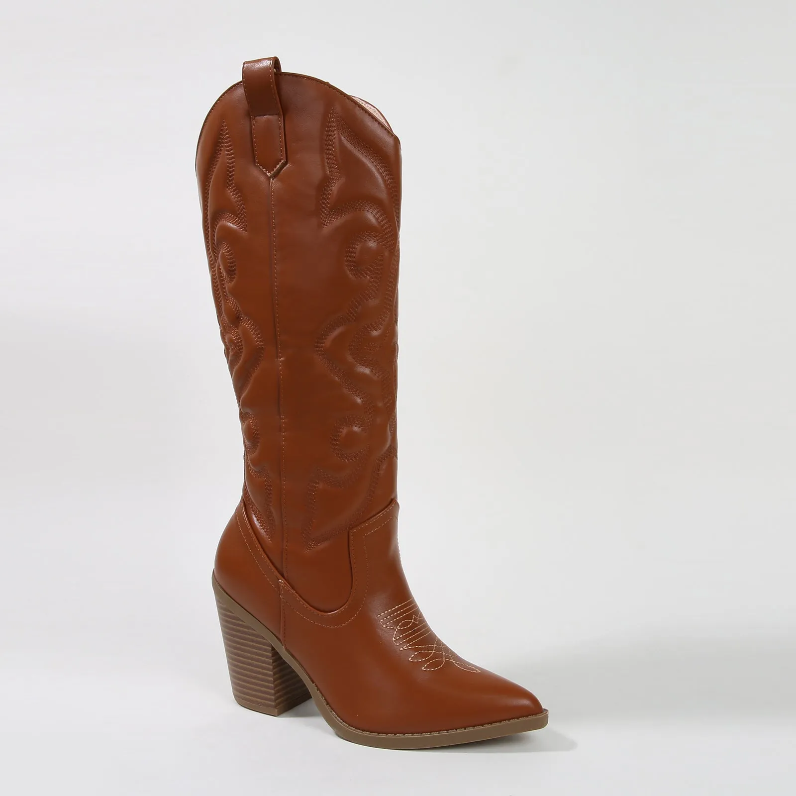 Arizona Faux Leather Cowboy Western Boots