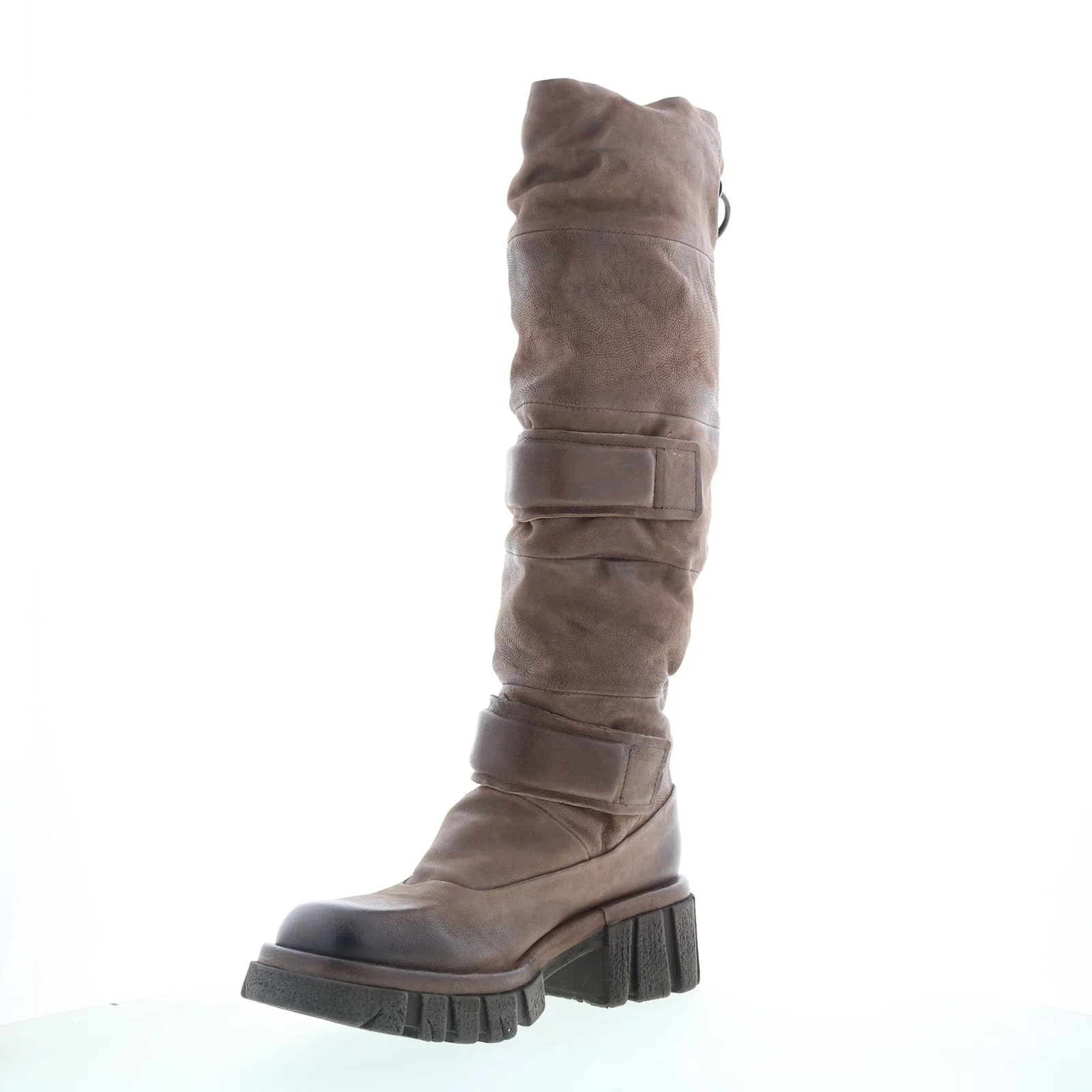 A.S. 98 Halpert Womens Brown Leather Zipper Knee High Boots