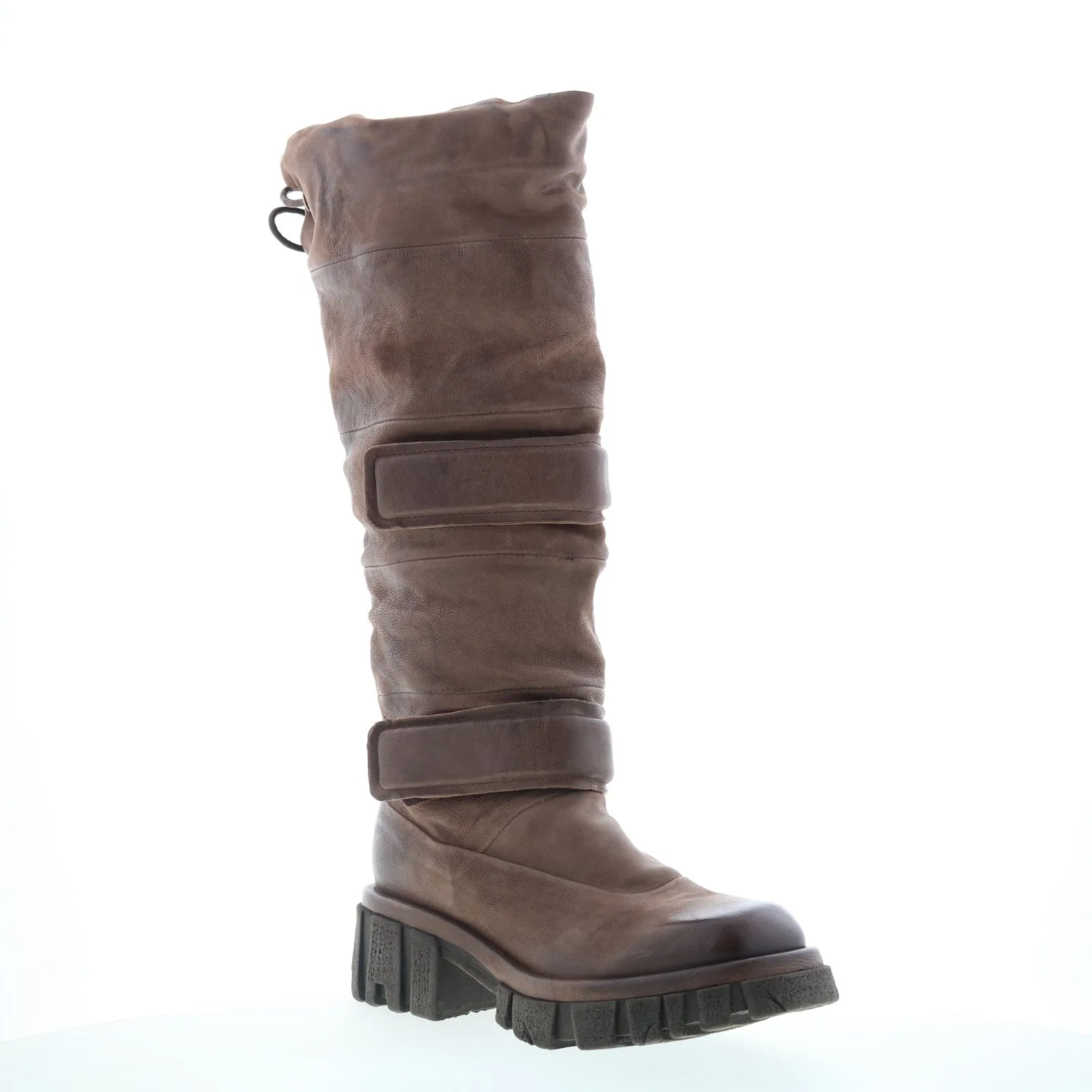 A.S. 98 Halpert Womens Brown Leather Zipper Knee High Boots