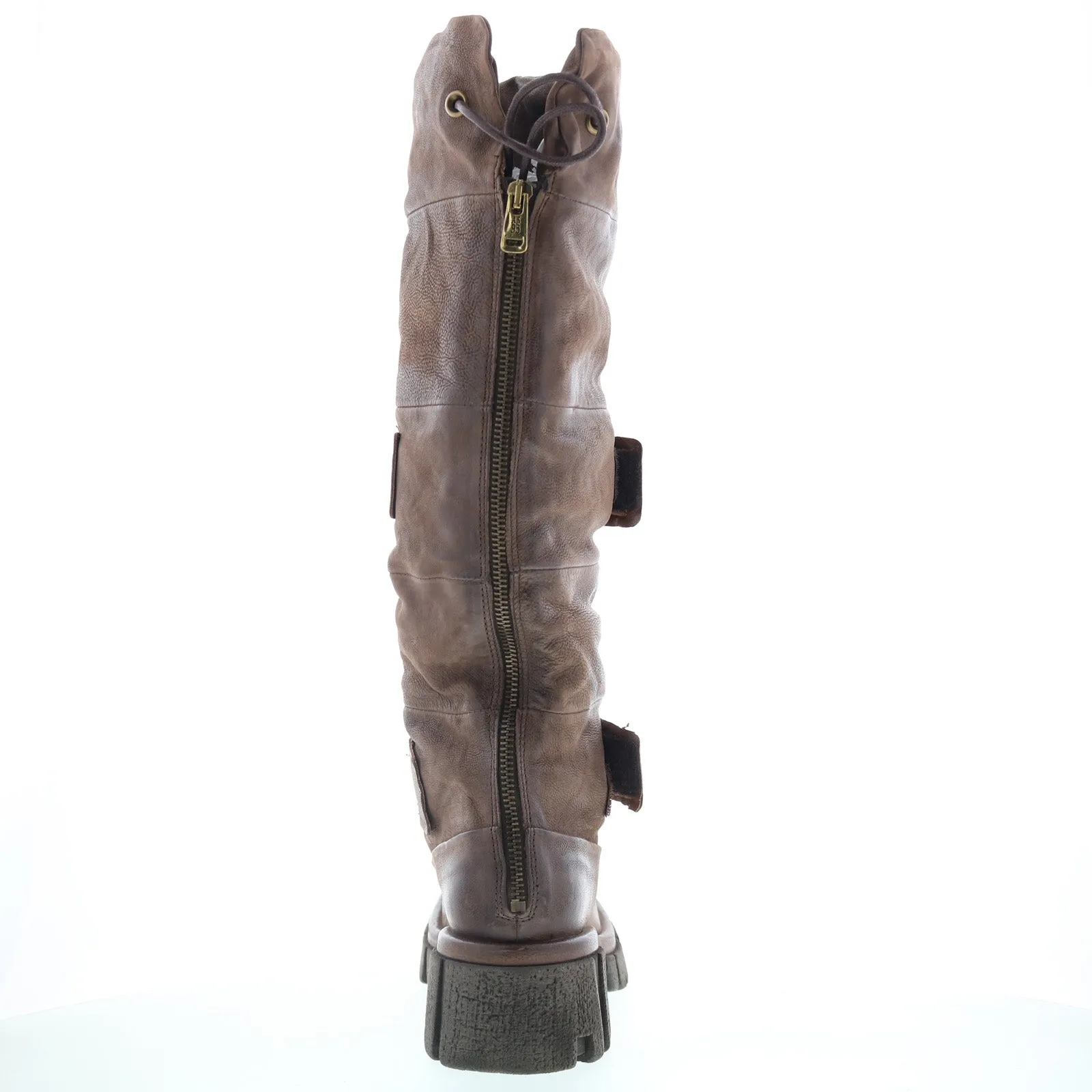 A.S. 98 Halpert Womens Brown Leather Zipper Knee High Boots