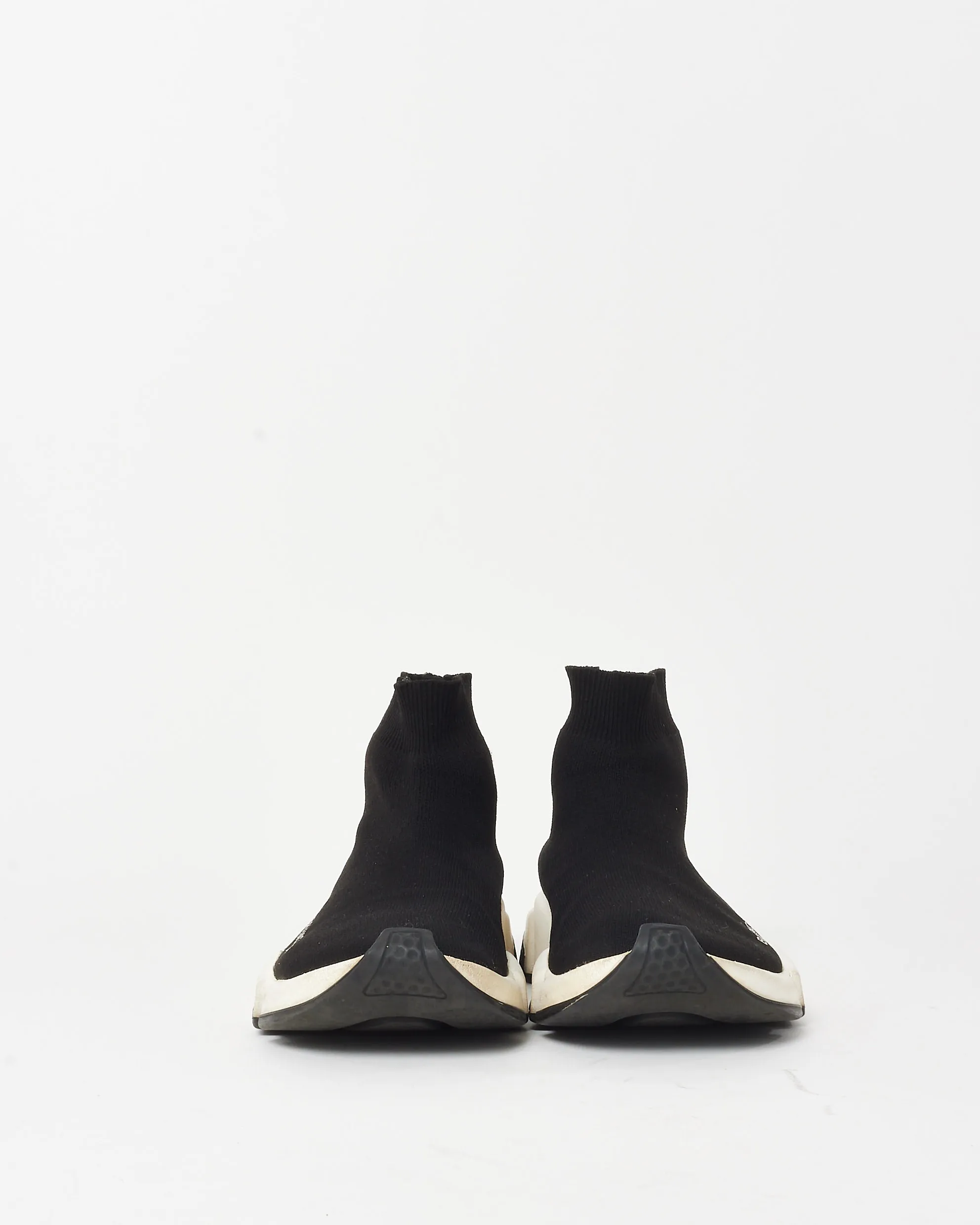 Balenciaga Black Knit Speed Racer Sneakers - 6