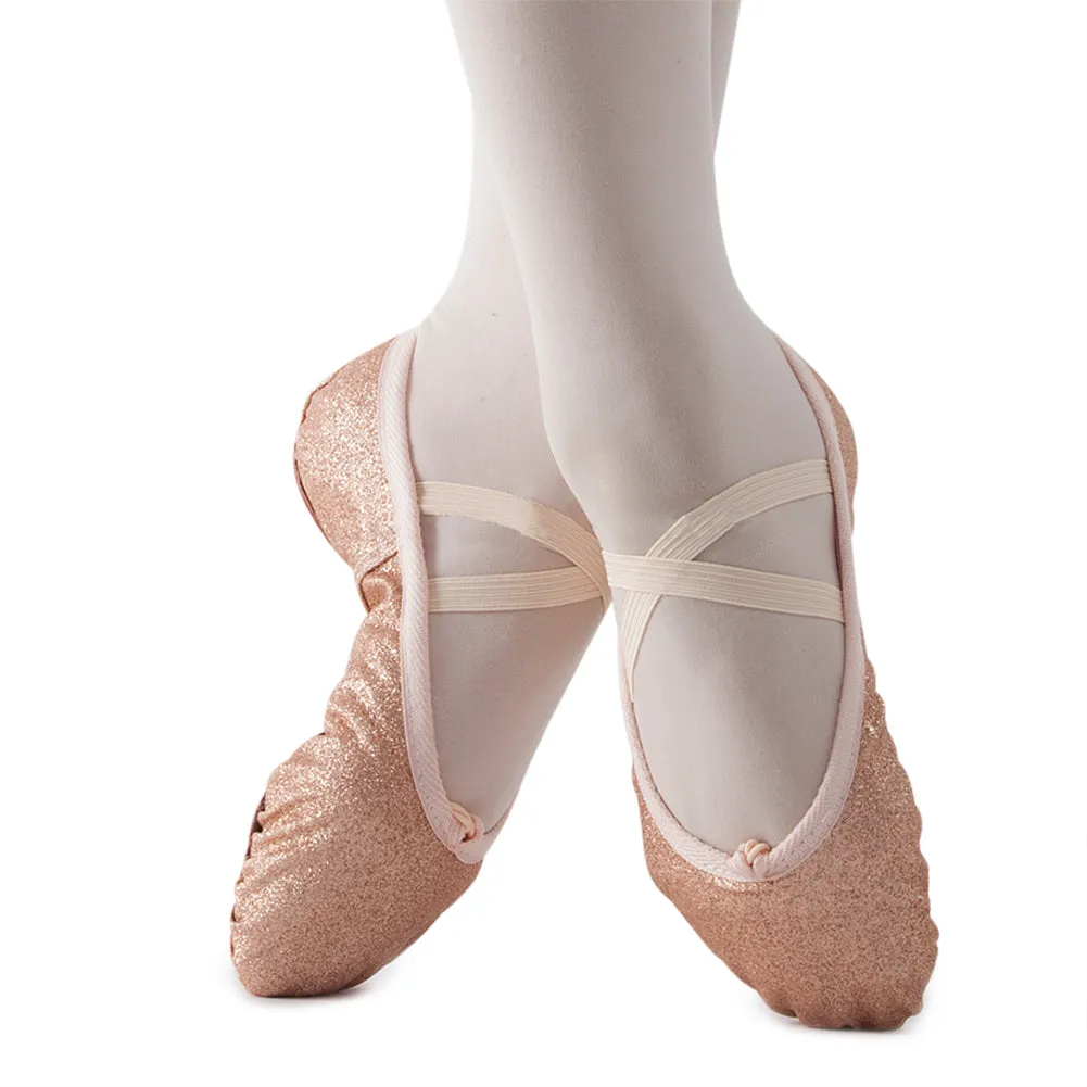 Ballet Shoes Glitter Wedding Party Dance Flats for Girls (Toddler/Little Kid/Big Kid)
