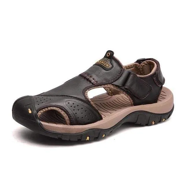 BAOLUMA Mens Black Sandals
