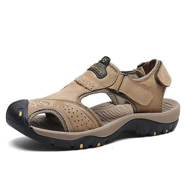 BAOLUMA Mens Black Sandals