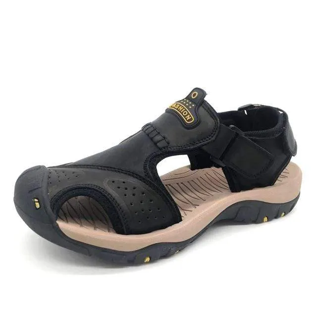 BAOLUMA Mens Black Sandals