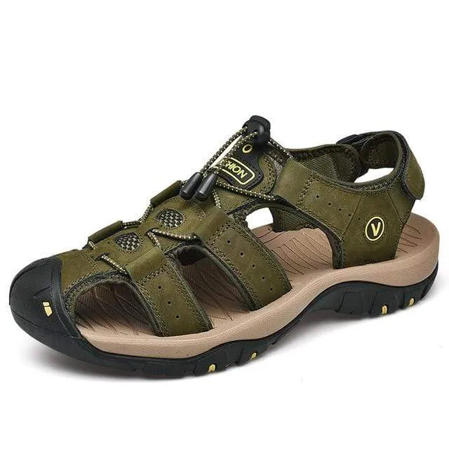 BAOLUMA Mens Black Sandals