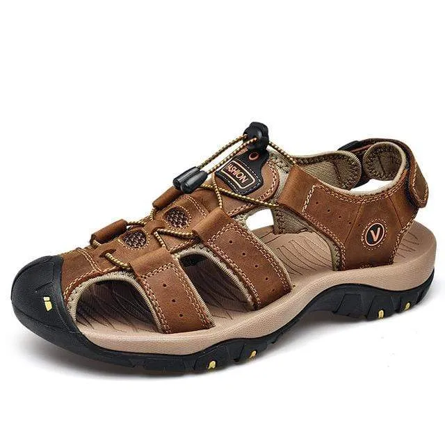 BAOLUMA Mens Black Sandals