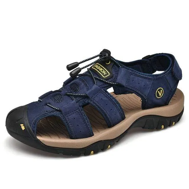 BAOLUMA Mens Black Sandals
