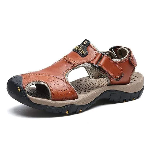 BAOLUMA Mens Black Sandals