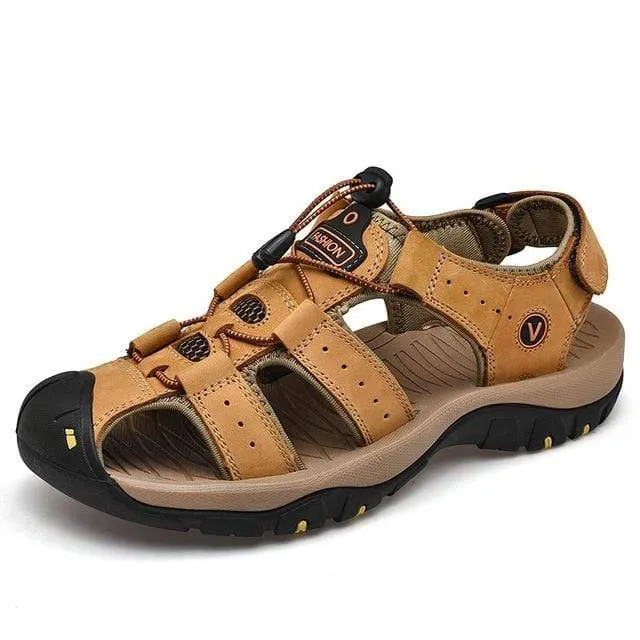 BAOLUMA Mens Black Sandals