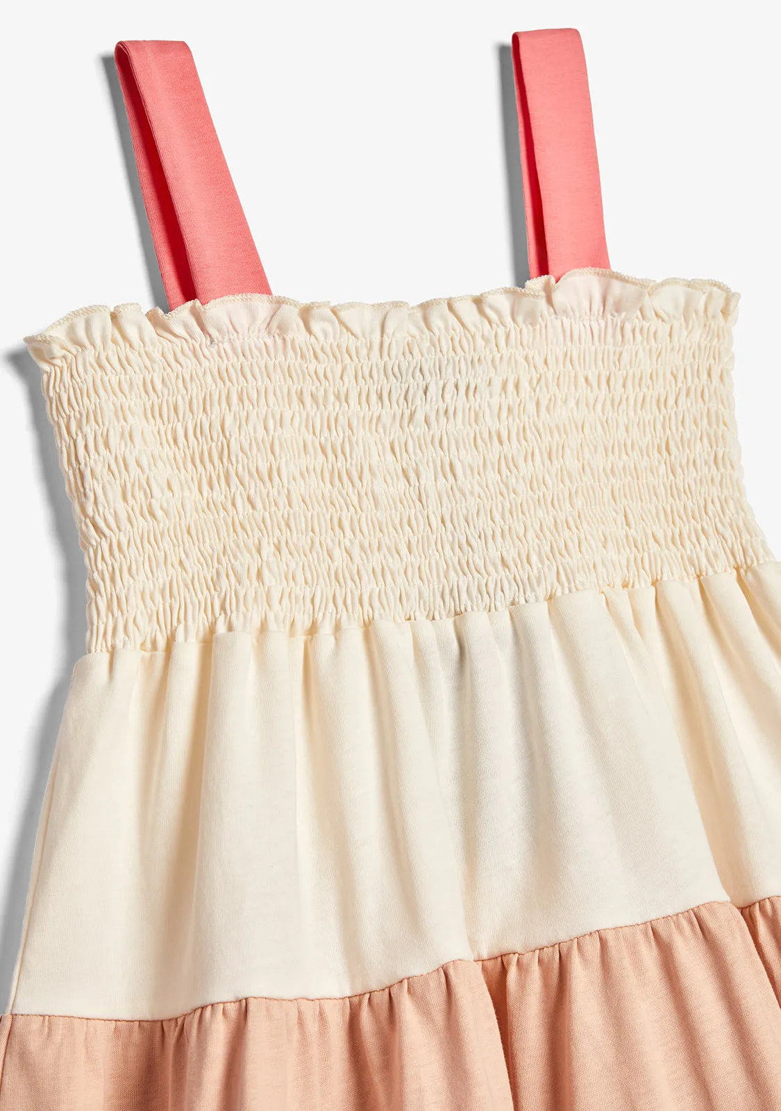 Beige Block Dress