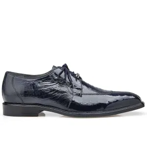 Belvedere Men's Siena Navy Genuine Ostrich Leg Oxfords 1463 (BV2532)
