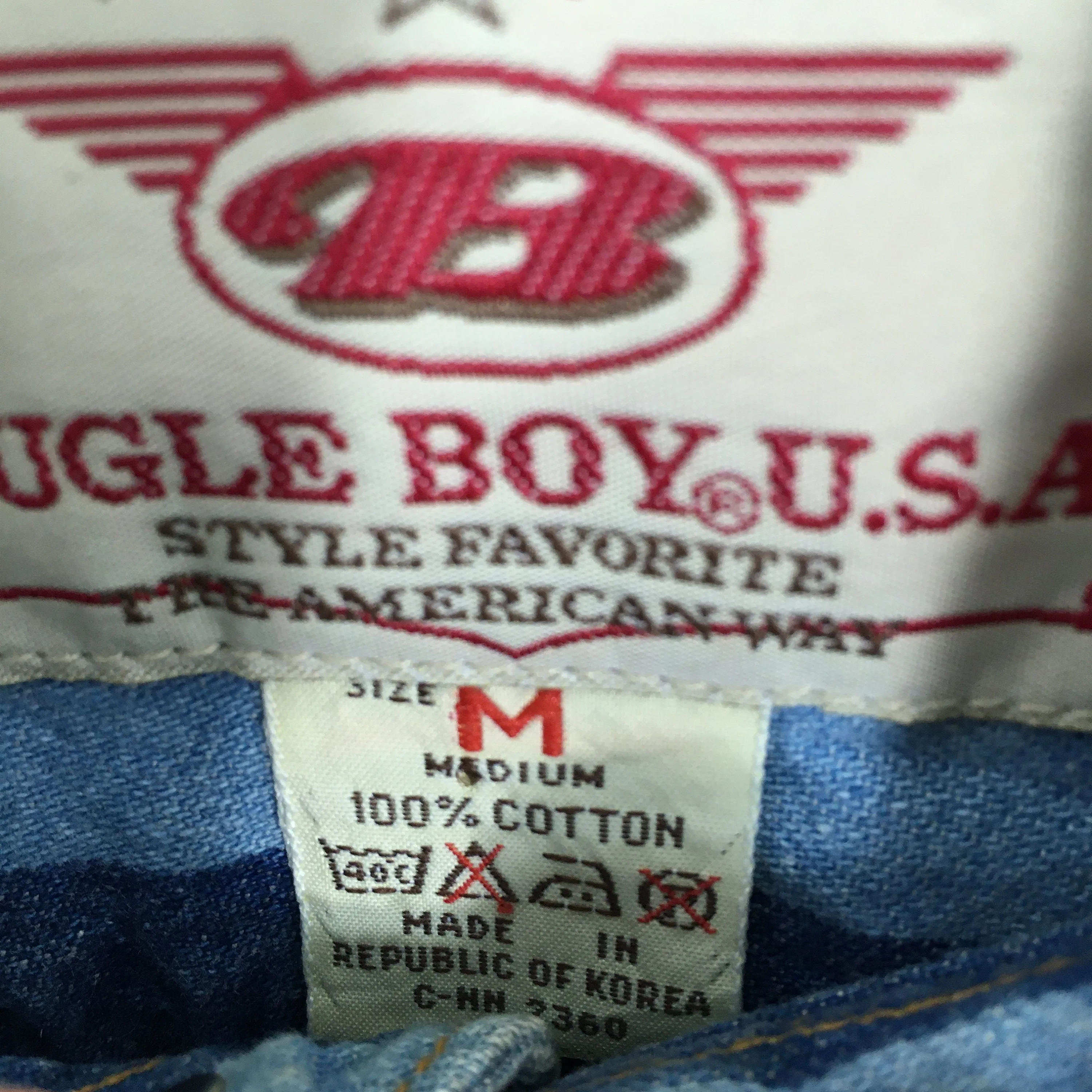 Bugle Boy Blue Denim Stripes Oxfords Shirt Medium