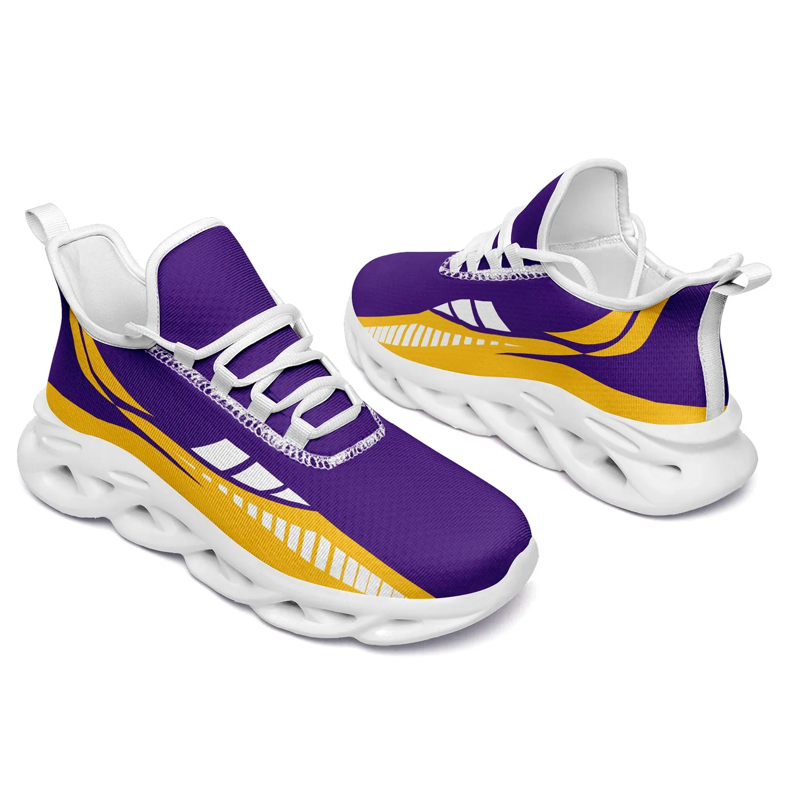 Custom Purple Yellow Minnesota Maxsoul Shoes Personalized Sneaker FN003-D020325-17