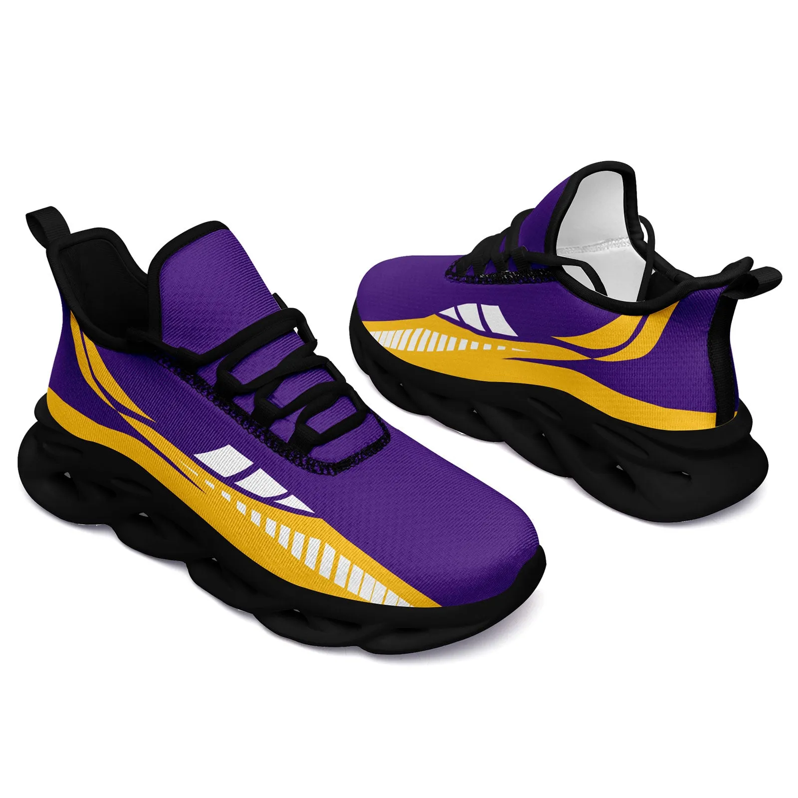Custom Purple Yellow Minnesota Maxsoul Shoes Personalized Sneaker FN003-D020325-17