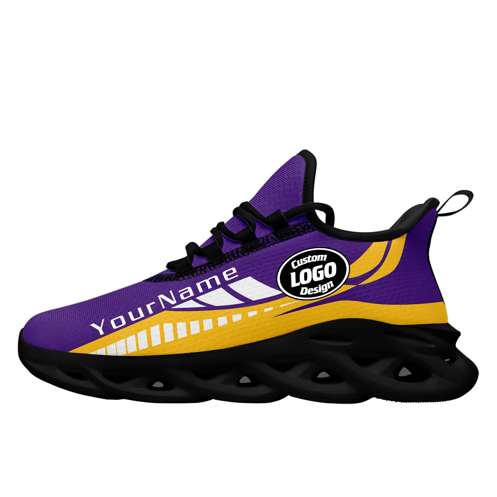Custom Purple Yellow Minnesota Maxsoul Shoes Personalized Sneaker FN003-D020325-17