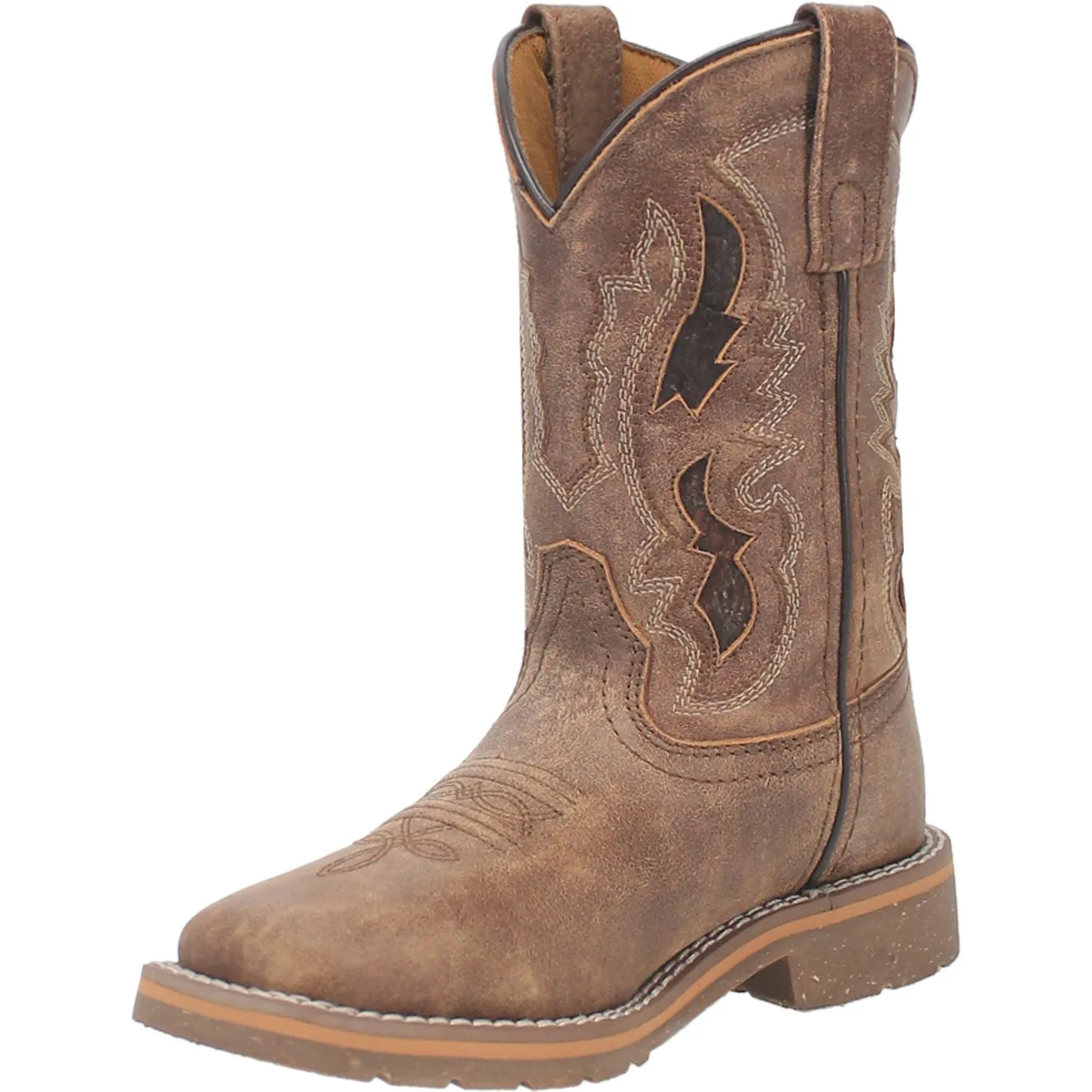 Dan Post Kids Unisex Marty Tan Leather Cowboy Boots