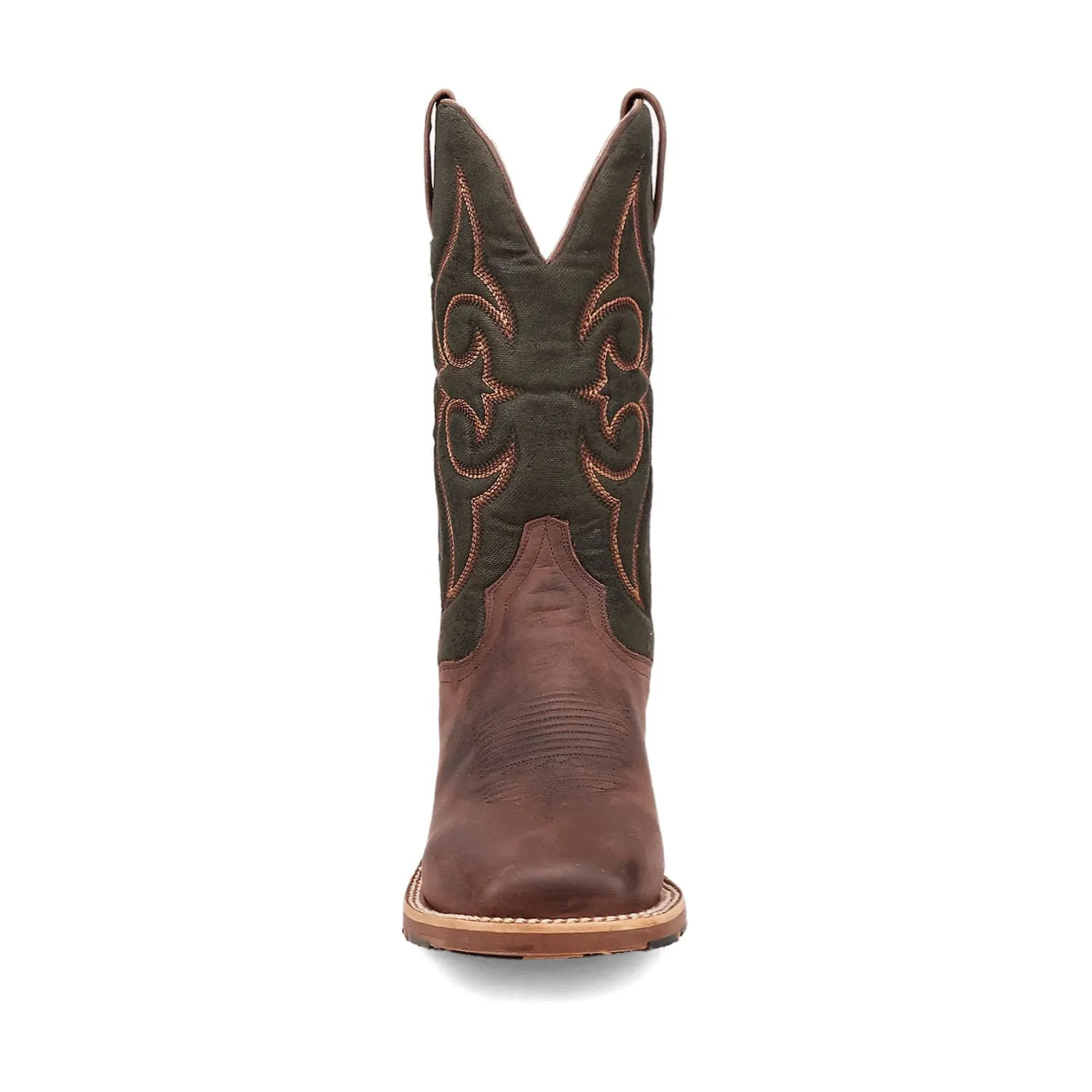 Dan Post Mens Jenks Brown/Green Leather Cowboy Boots