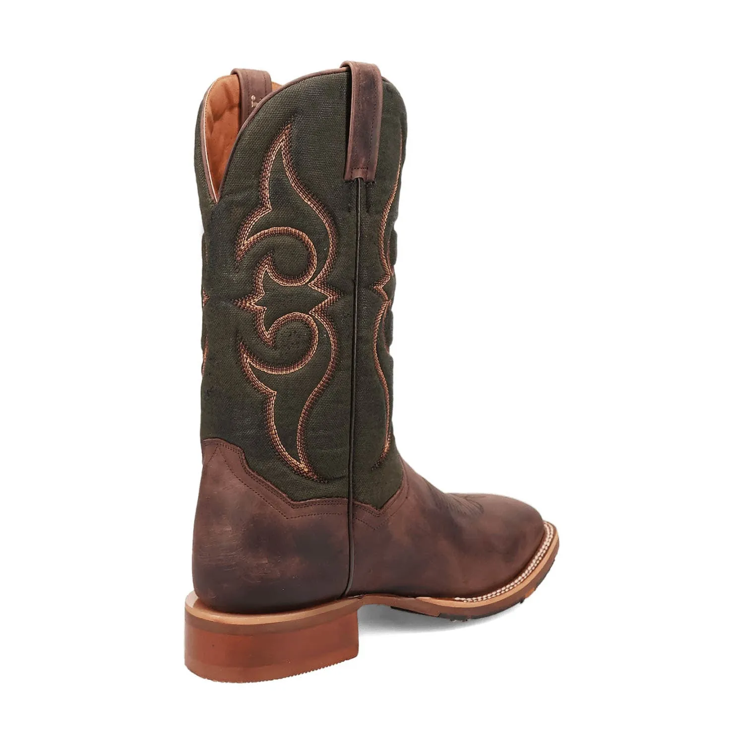 Dan Post Mens Jenks Brown/Green Leather Cowboy Boots