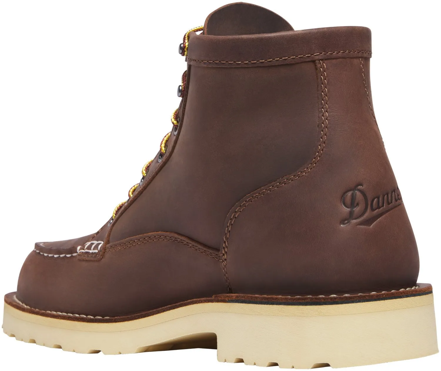 Danner Mens Bull Run Moc Toe Heel ST Brown Leather Work Boots
