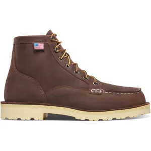 Danner Mens Bull Run Moc Toe Heel ST Brown Leather Work Boots