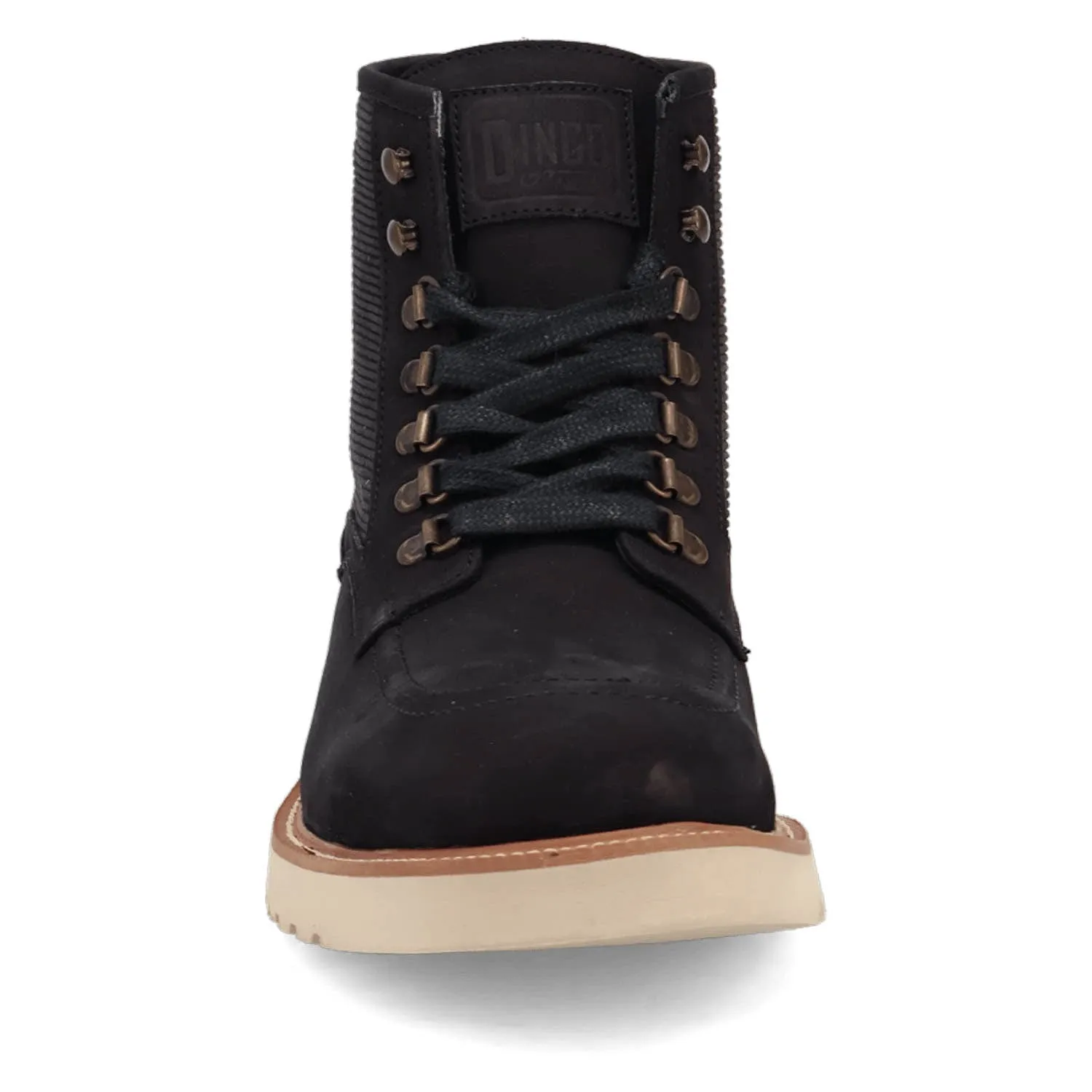 Dingo Mens Carlsbad Black Leather Ankle Boots