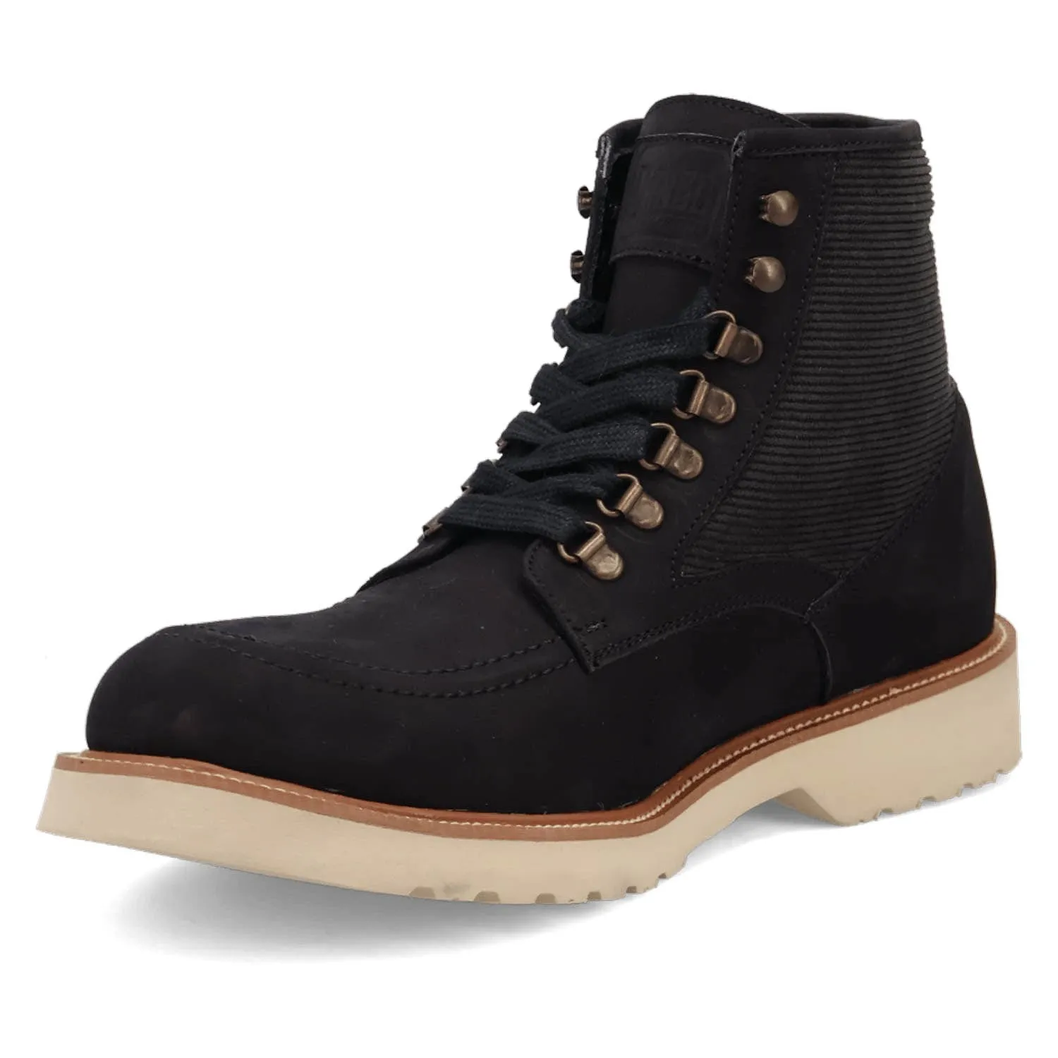 Dingo Mens Carlsbad Black Leather Ankle Boots