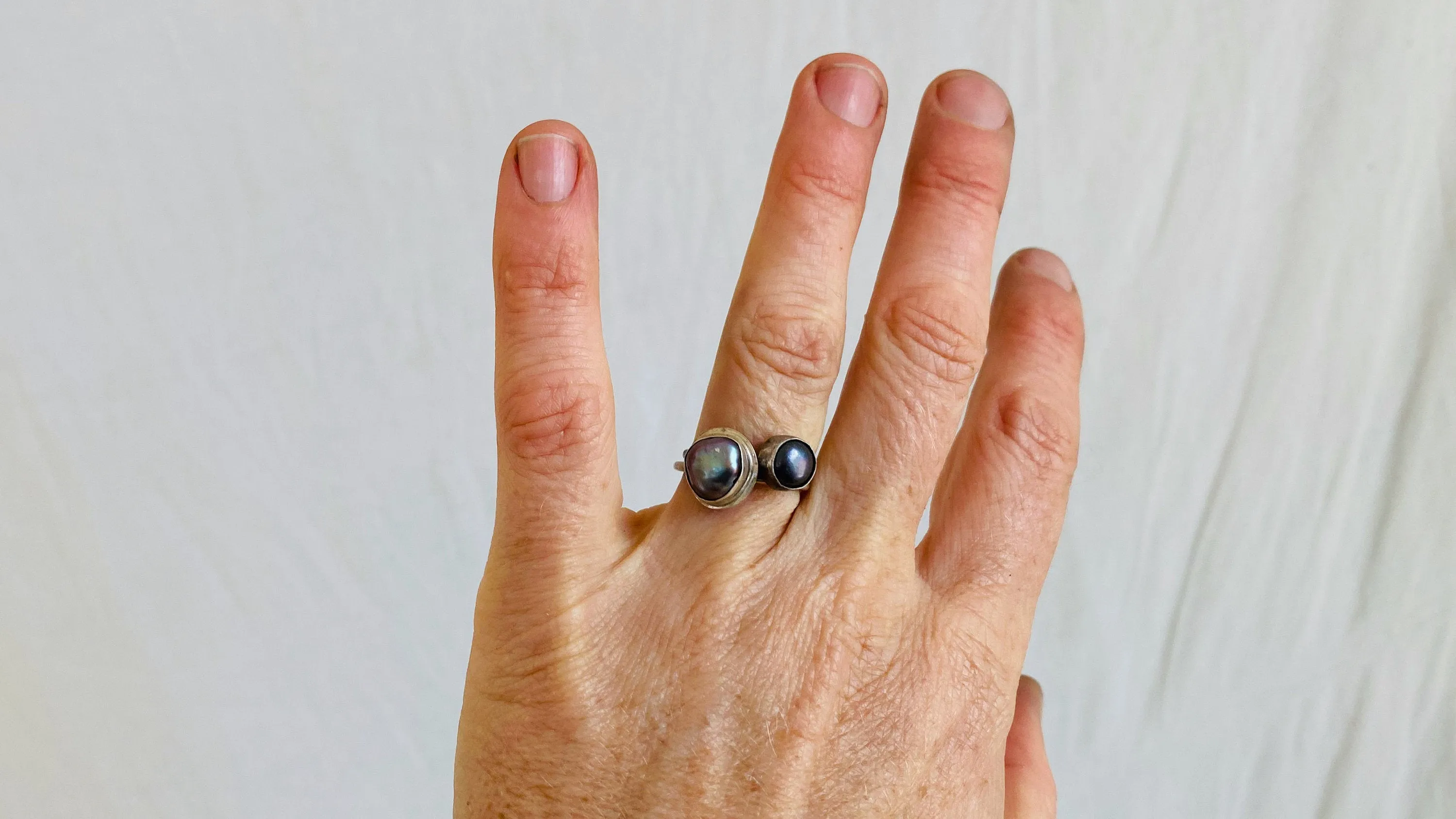 Duo of Pearl Rings. Size 5.75 & 6