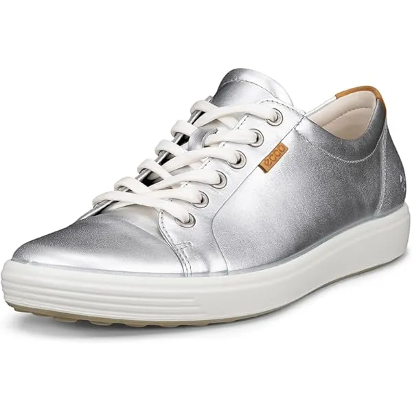Ecco Women's Soft 7 Sneakers- Silver Metallic