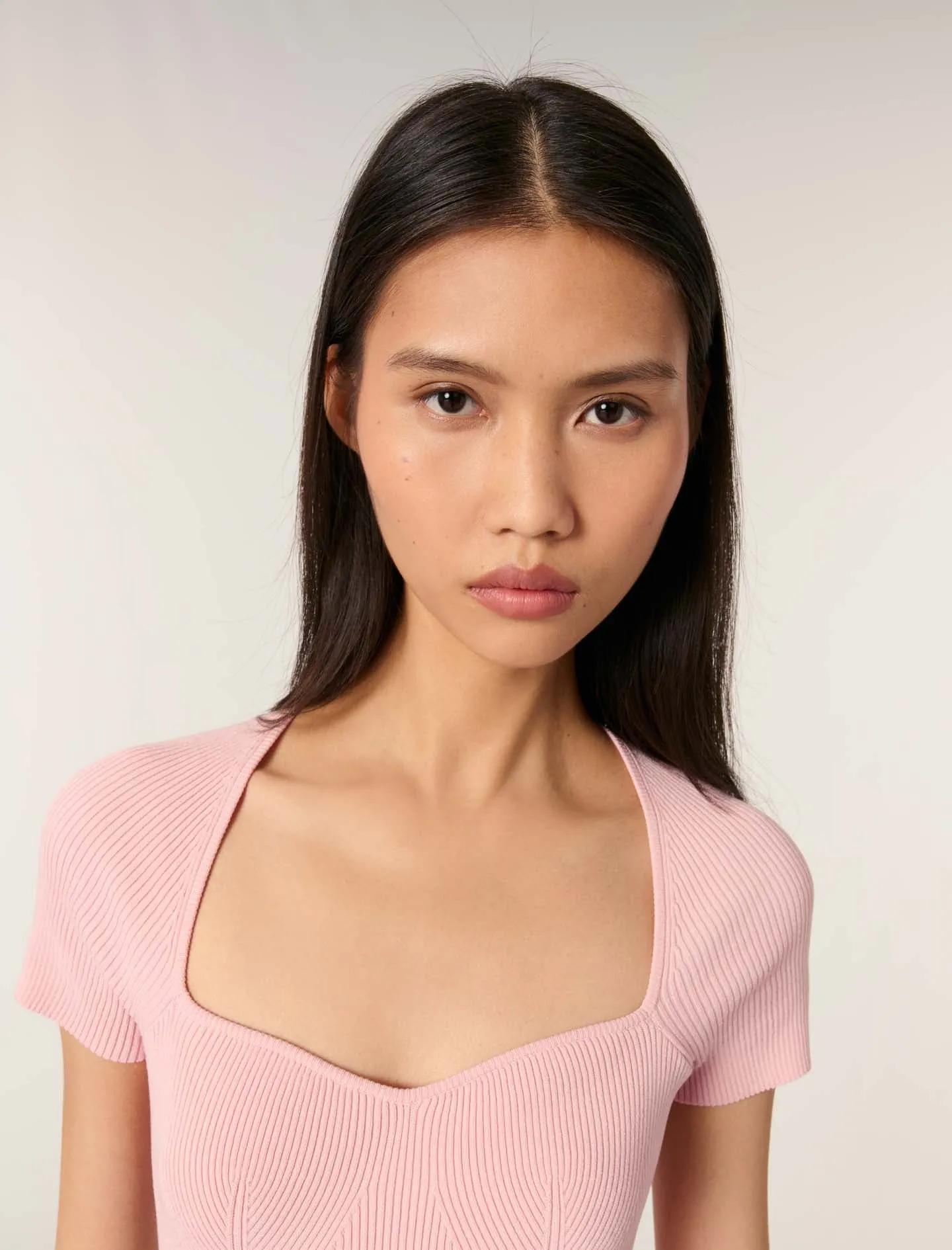 Fine ribbed t-shirt