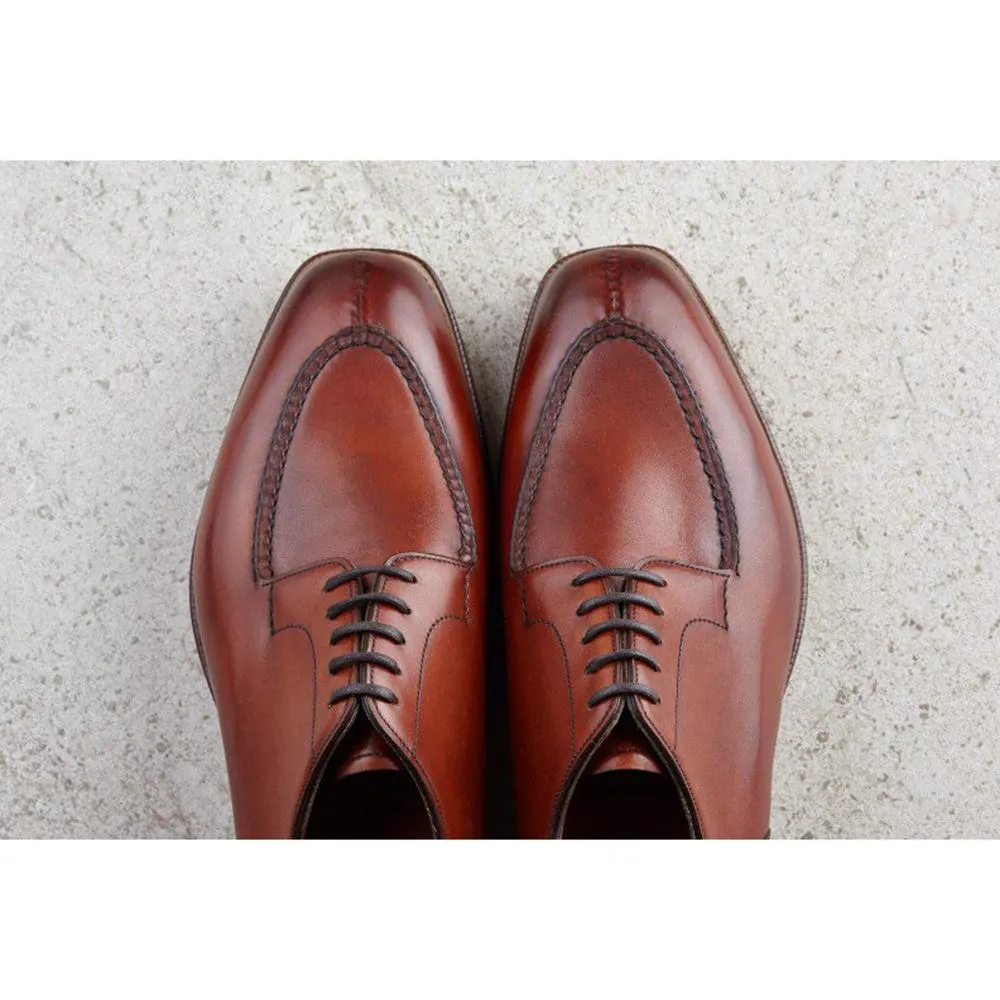 Flat Feet Shoes - Fire Tan Leather Hamlet Derby Shoes with Arch Support