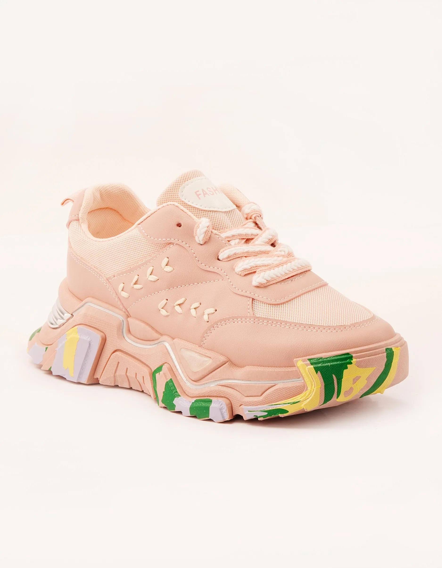 Fusion Dynamics Pink Chunky Sneakers