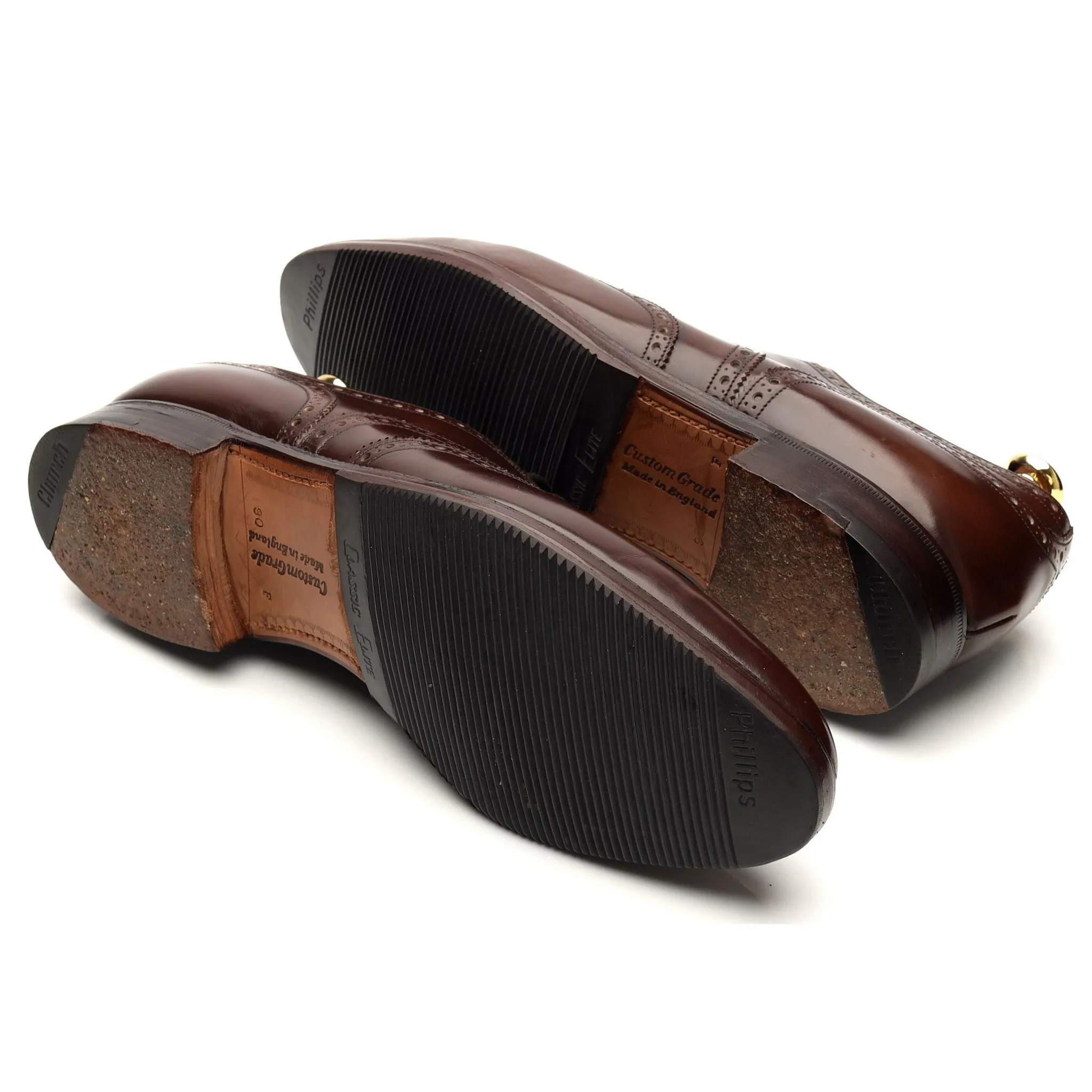 'Hickstead' Dark Brown Leather Oxford Brogues UK 9 F