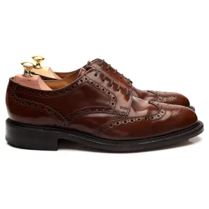 'Hoxton' Tan Brown Leather Derby Brogues UK 7.5 F