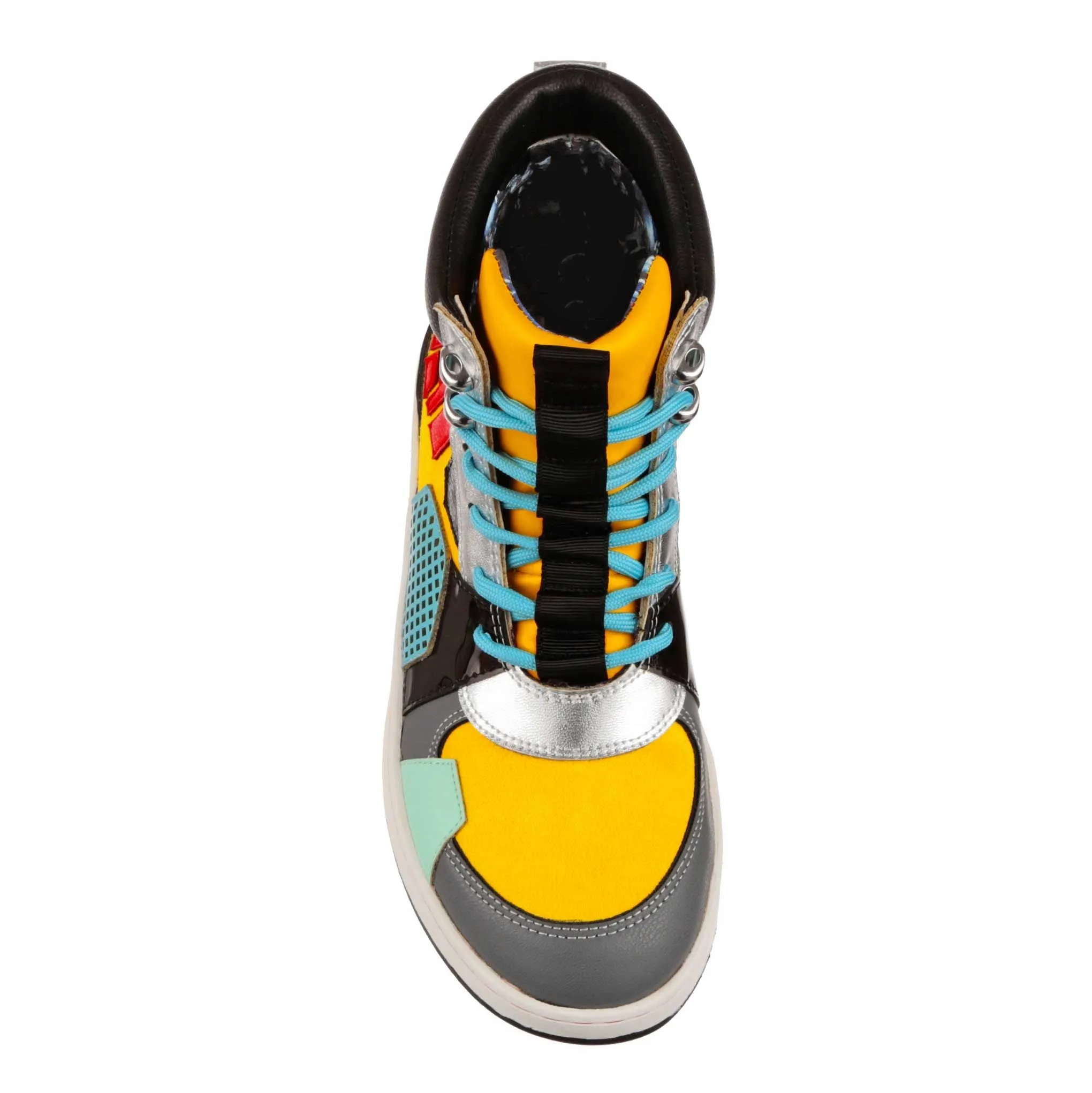 Irregular Choice Womens Transformers Sting Like A Bee High Top Trainers - Yellow
