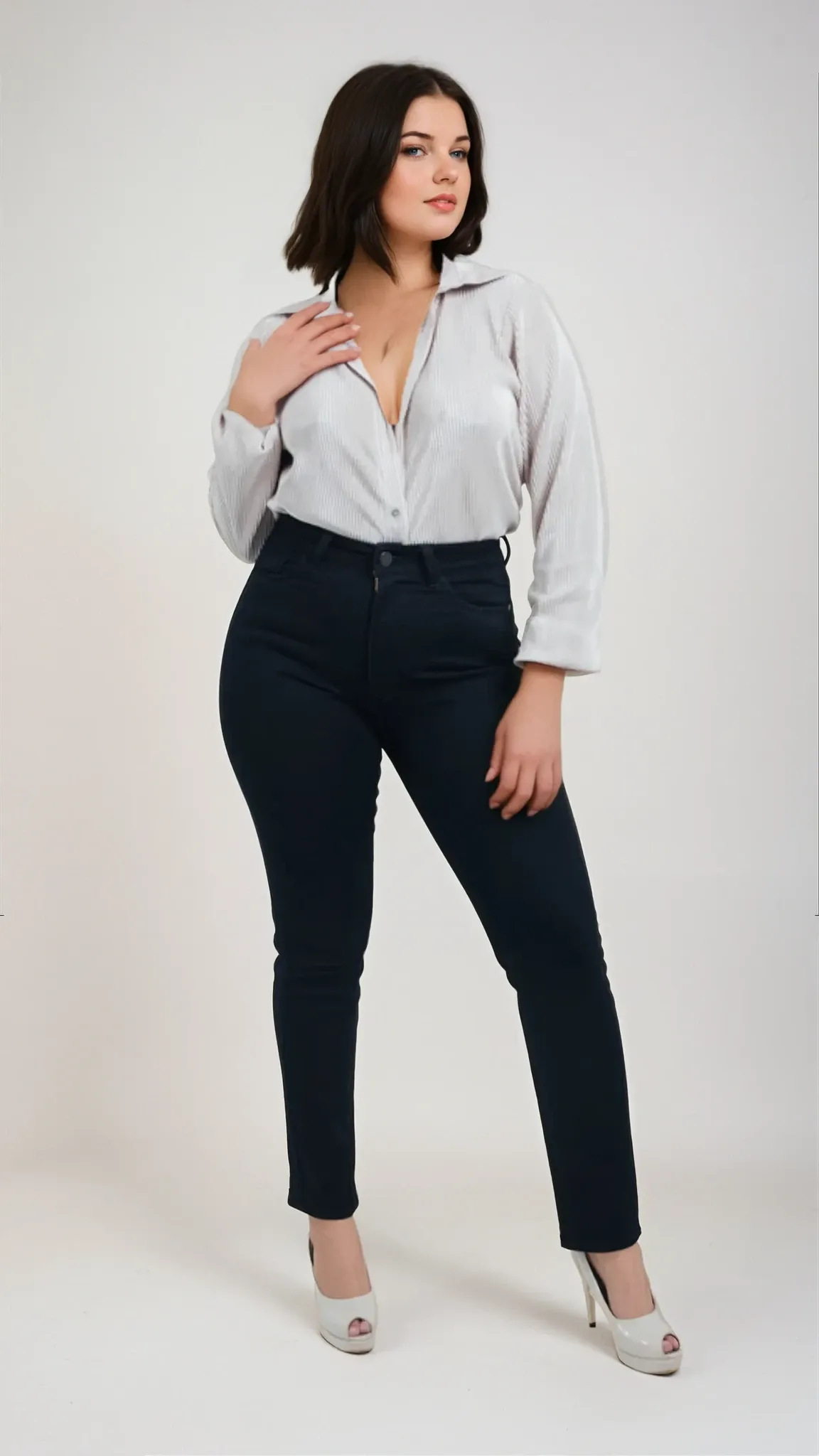ISABEL In Black Straight Leg Jeans